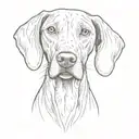 a weimaraner tattoo design idea