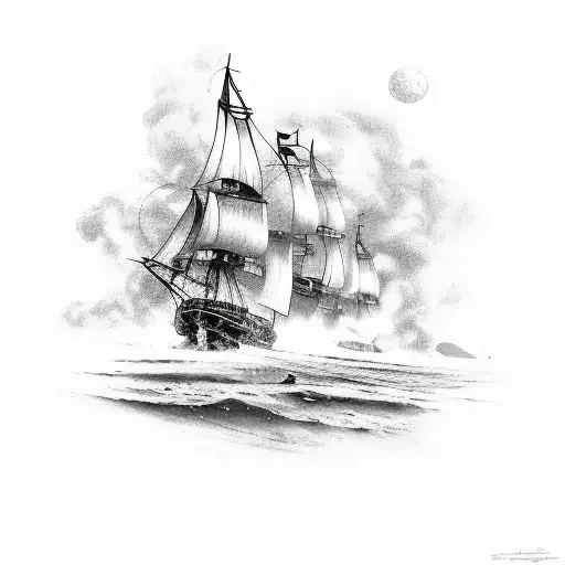 burn the ships tattoo design idea