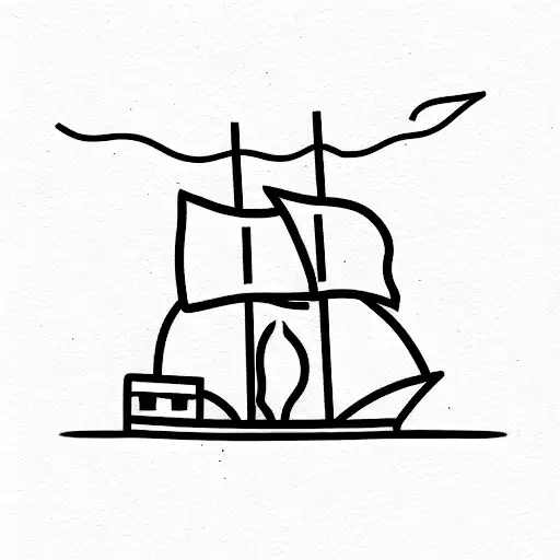 burn the ships tattoo design idea