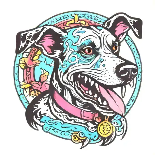 dog Mr. pickles tattoo design idea