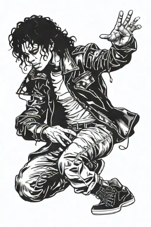 michael jackson album cover art tattoo design idea