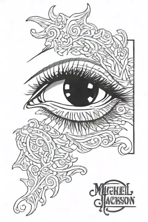 Michael Jackson Eye  tattoo design idea