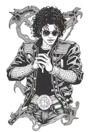 Dangerous Michael Jackson Album tattoo design idea