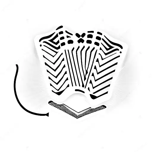 accordion with heartbeat tattoo design idea