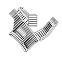 accordion with heartbeat tattoo design idea