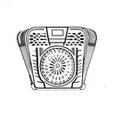 accordion with heartbeat tattoo design idea