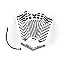 accordion with heartbeat tattoo design idea