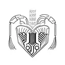 accordion with heartbeat tattoo design idea