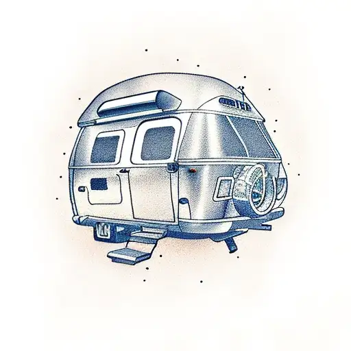 Airstream bambi camper  tattoo design idea