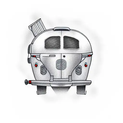 Airstream bambi camper  tattoo design idea