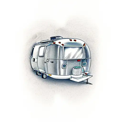 Airstream Camper big front window  tattoo design idea