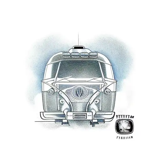 Airstream Camper big front window  tattoo design idea