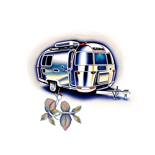 Airstream bambi camper  tattoo design idea