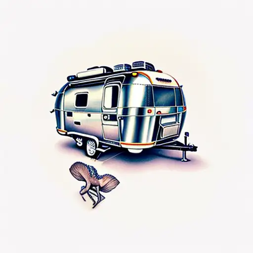 Airstream bambi camper  tattoo design idea