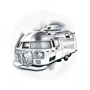 Airstream Camper big front window  tattoo design idea