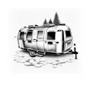 Airstream Camper big front window  tattoo design idea