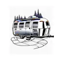 Airstream Camper big front window  tattoo design idea