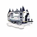 Airstream Camper big front window  tattoo design idea
