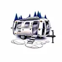 Airstream Camper big front window  tattoo design idea