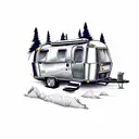 Airstream Camper big front window  tattoo design idea