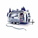 Airstream Camper big front window  tattoo design idea