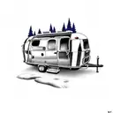Airstream Camper big front window  tattoo design idea