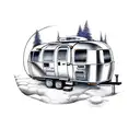 Airstream Camper big front window  tattoo design idea