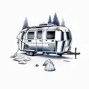 Airstream Camper big front window  tattoo design idea