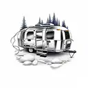 Airstream Camper big front window  tattoo design idea