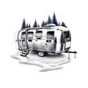 Airstream Camper big front window  tattoo design idea
