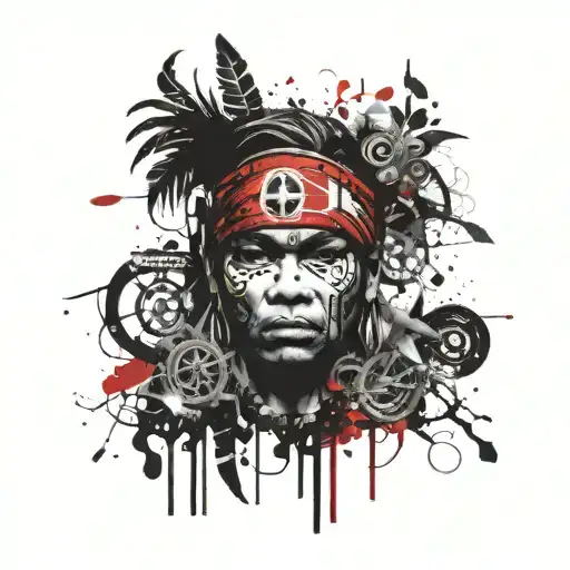 Puerto Rican Taino tribal tattoo tattoo design idea