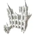 gothic cathedral tattoo design idea