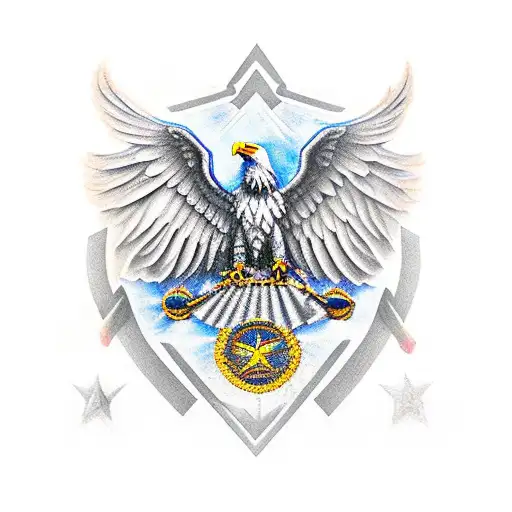army, warrior, pilot, 32 degree , double head eagle tattoo design idea