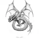 dragon and pineapple tattoo design idea