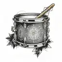 snare drum sacred geometry patterns tattoo design idea