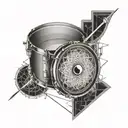 snare drum sacred geometry patterns tattoo design idea