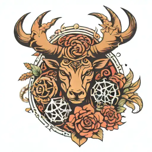 taurus libra scorpio tattoo design idea