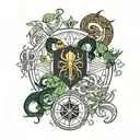 Scorpio Taurus and libra zodiac sign tattoo design idea