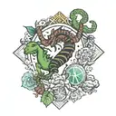 Scorpio Taurus and libra zodiac sign tattoo design idea