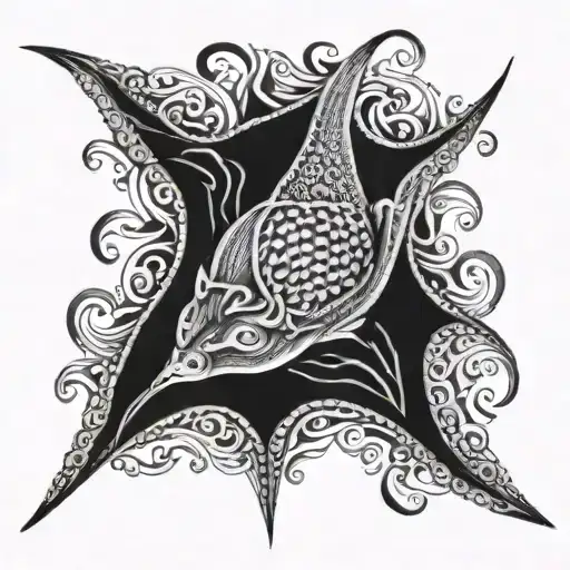 blanket ray tattoo design idea