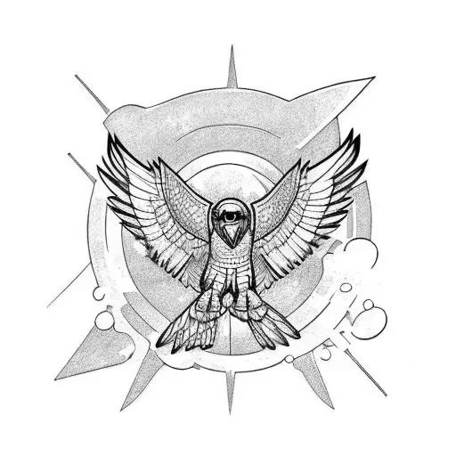Falcon dive tattoo design idea