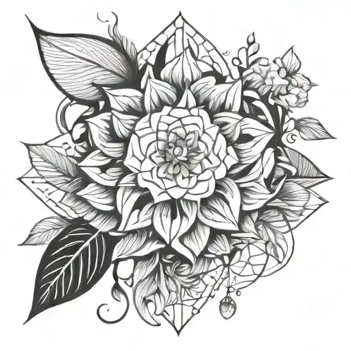 valentin mathéo Flora tattoo design idea