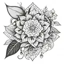 valentin mathéo Flora tattoo design idea