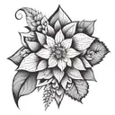 valentin mathéo Flora tattoo design idea