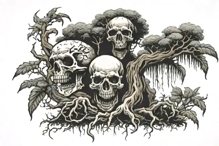 poison tree tattoo design idea