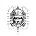 gladiator and julius caesar tattoo design idea