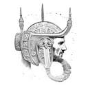 gladiator and julius caesar tattoo design idea