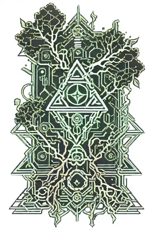 poison tree branches tattoo design idea