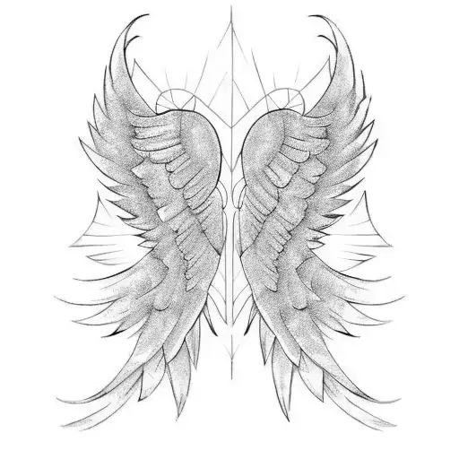 angel wing tattoo design idea