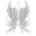 angel wing tattoo design idea